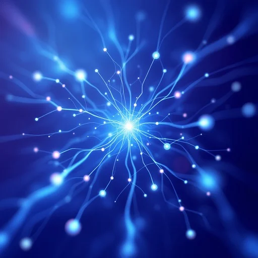 glowing neural network stockcake